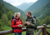 Les services offerts par un lodge : découvrez les prestations et activités Couple souriant en randonnée dans la nature
