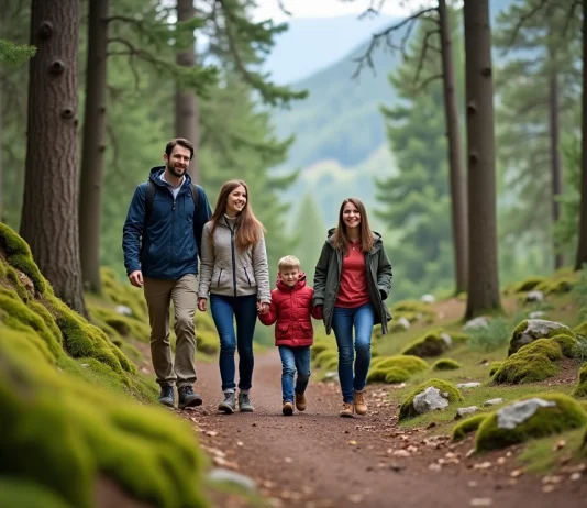 Bol d’Air : la destination nature incontournable pour des vacances en famille dans les Vosges Famille en randonnée dans la forêt des Vosges