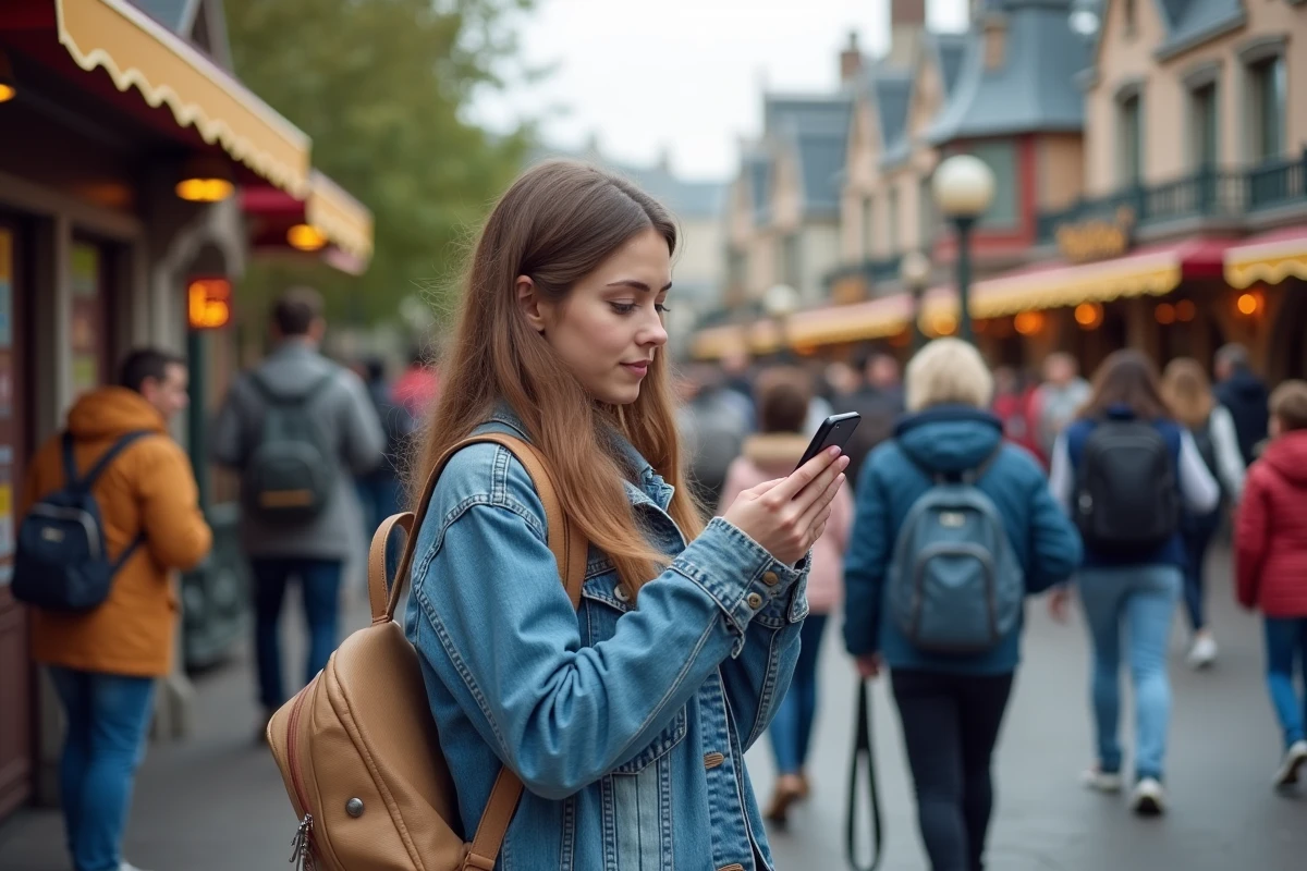 Femme vérifiant les temps d