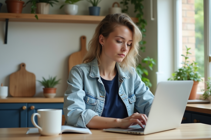 femme-recherche-vols-laptop Jeune femme cherchant des vols en ligne sur son ordinateur portable