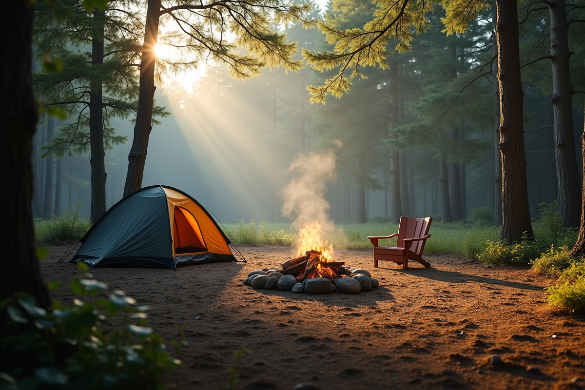 départ camping