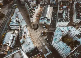 aerial photography of buildings