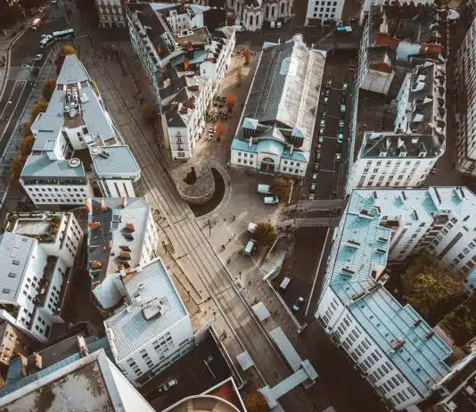 aerial photography of buildings